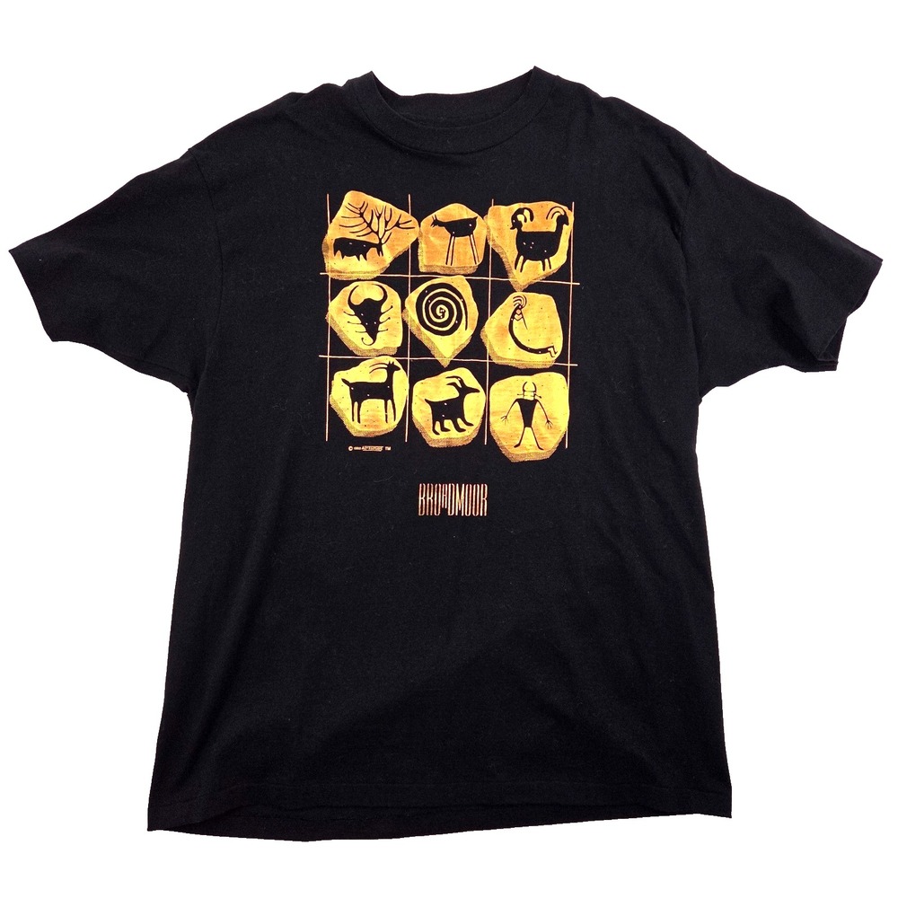 VTG 90s Hanes Beefy-T Art Textures Gold Foil Shirt XL Broadmoor USA Kokopelli DS